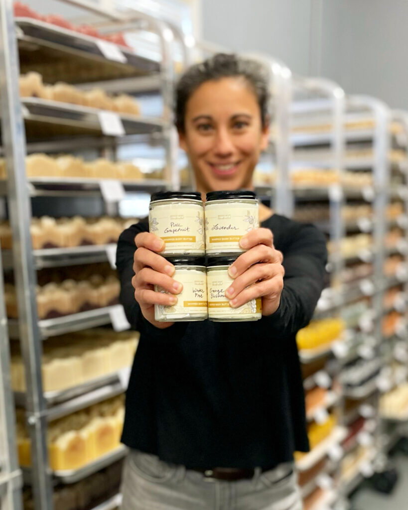 Simi making handmade cold process soap
